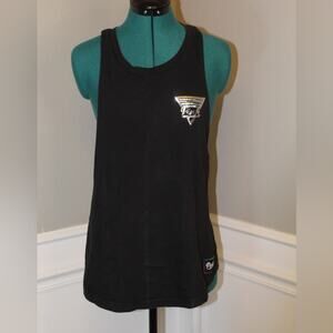 PINK Victoria’s Secret Sequin Logo Tank Top Y2K Early 2010s Style – Black Size S